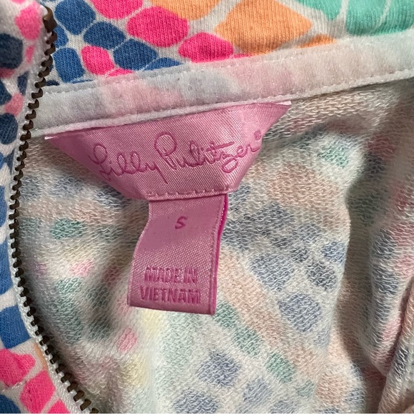 Lilly Pulitzer UPF 50+ Skipper Popover Multi Tile Wave Women’s Small EUC 20600. - Picture 4 of 7